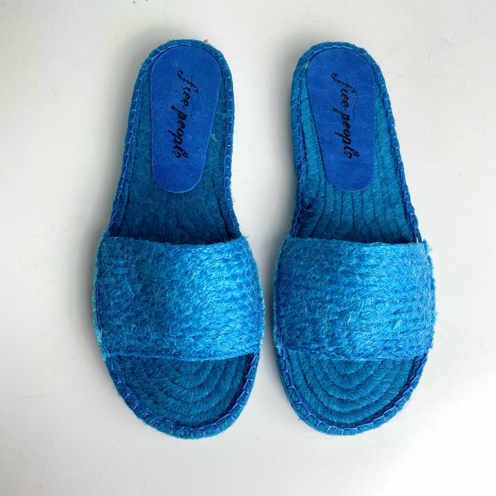 FREE PEOPLE Beach front espadrille blue